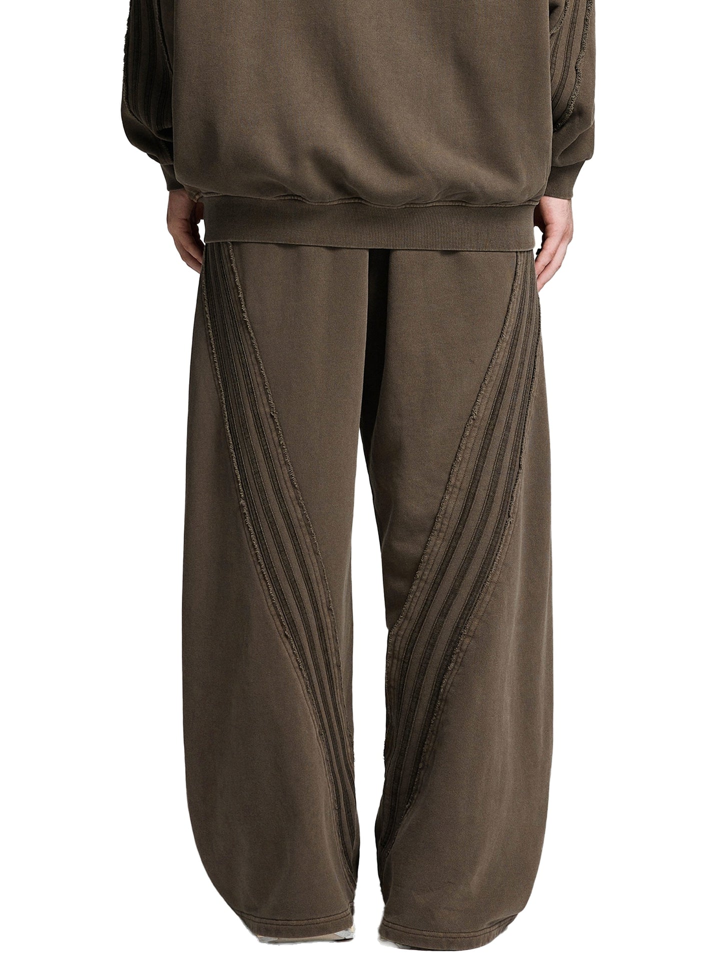 Loki & Ivy Snow Washed Tape Raw Edge Sweatpants