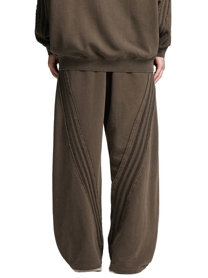 Loki & Ivy Snow Washed Tape Raw Edge Sweatpants