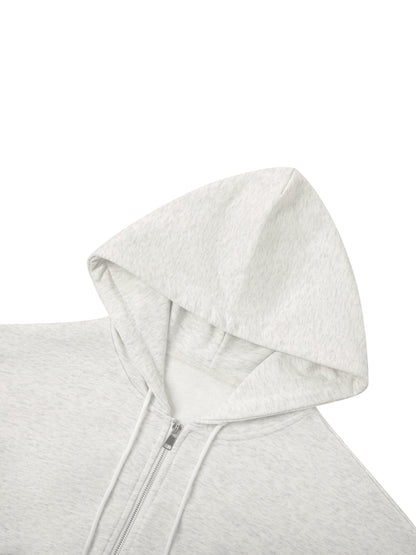 Loki & Ivy Essential Cropped Zip-Up Hoodie