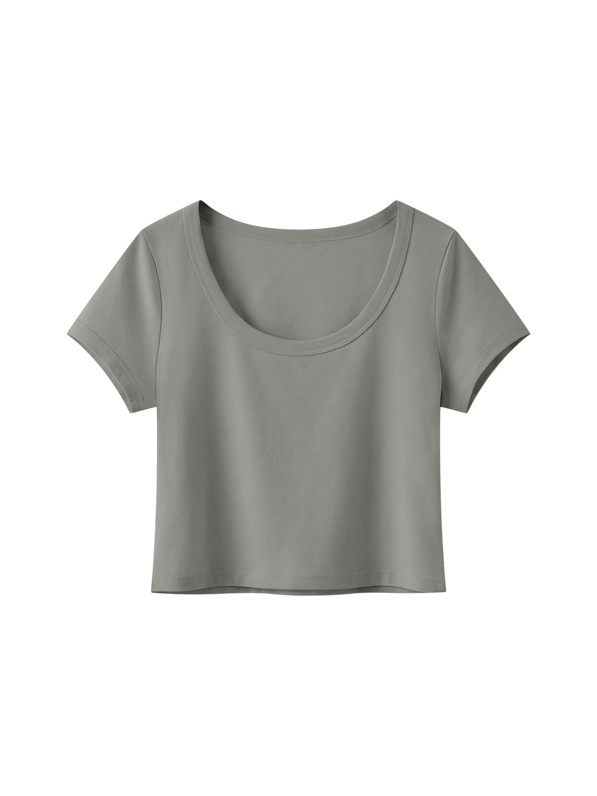 Loki & Ivy Women's Solid Color Slim Crop T-Shirt