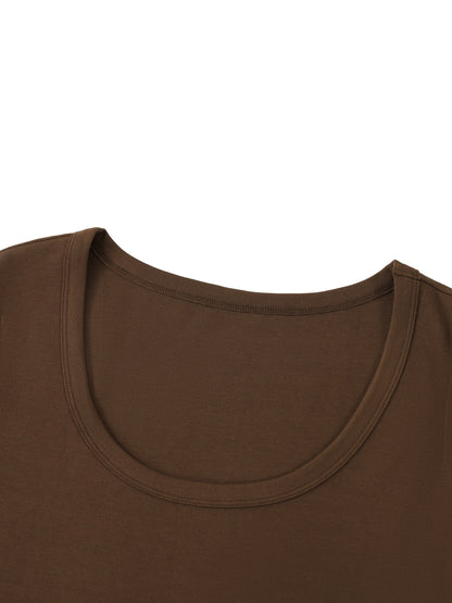 Loki & Ivy Women's Solid Color Slim Crop T-Shirt