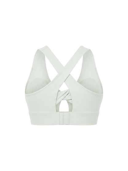 Loki & Ivy Women's Twist Front V-Neck Sports Bra