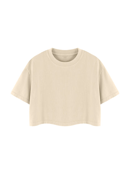 Loki & Ivy Women's Mineral Wash Cotton Crop T-Shirt