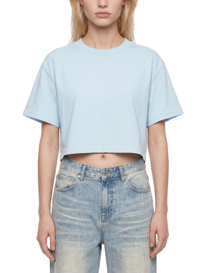 Loki & Ivy Women's Mineral Wash Cotton Crop T-Shirt