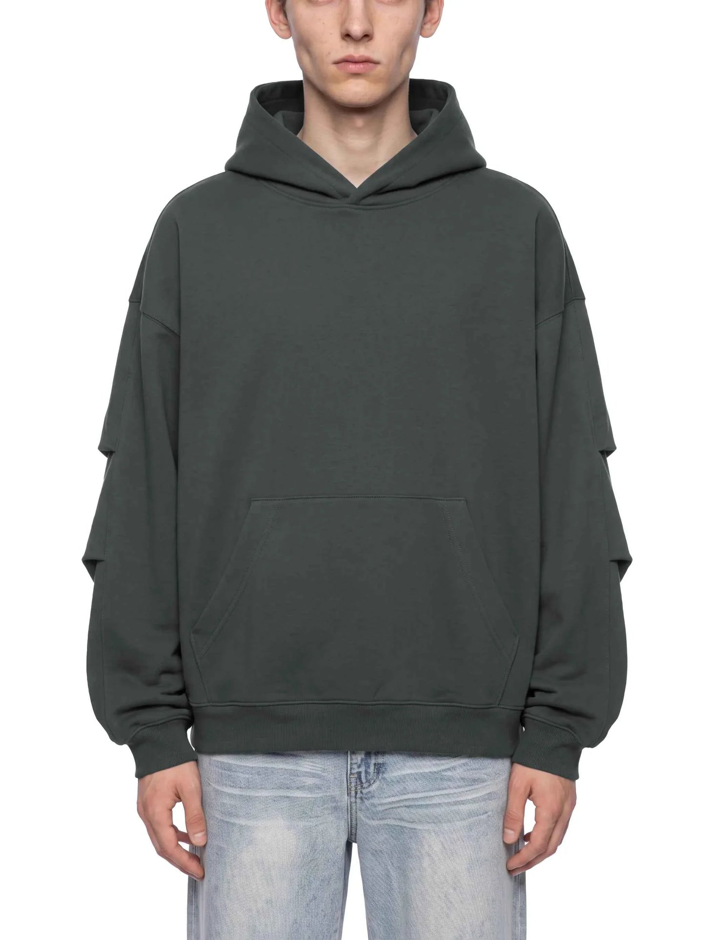 Unisex Heavyweight Ruched Sleeves Hoodie