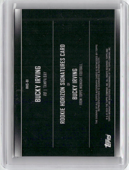 2024 Topps Midnight Rookie Horizons Bucky Irving #RHS-BI Autograph Rookie RC Football Card