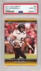Graded 2017 Leaf Draft Patrick Mahomes II #56 Gold Rookie RC Football Card PSA 10 Gem Mint