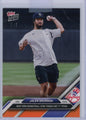 2024 Topps Now Jalen Brunson #467 Orange #/5 Yankees First Pitch Baseball Card