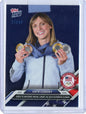 2024 Topps Now Katie Ledecky #29 Blue Foil #/49 Swimming Card