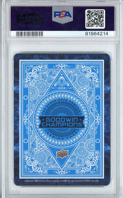 Graded 2022 UD Goodwin Champs Caleb Williams Playing Cards Rookie RC Football Card PSA 10 Gem Mint
