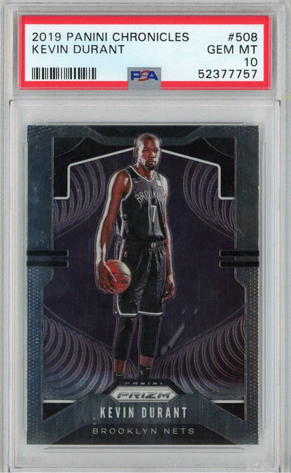 Graded 2019 Panini Chronicles Kevin Durant #508 Basketball Card PSA 10 Gem Mint