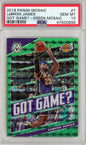 Graded 2019 Panini Mosaic LeBron James #7 Got Game? Green Mosaic Basketball Card PSA 10 Gem Mint