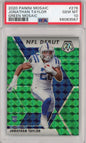 Graded 2020 Panini Mosaic Jonathan Taylor #276 Green Rookie RC Football Card PSA 10 Gem Mint