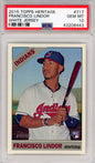 Graded 2015 Topps Heritage Francisco Lindor #717 White Jersey Rookie RC Baseball Card PSA 10 Gem Mint
