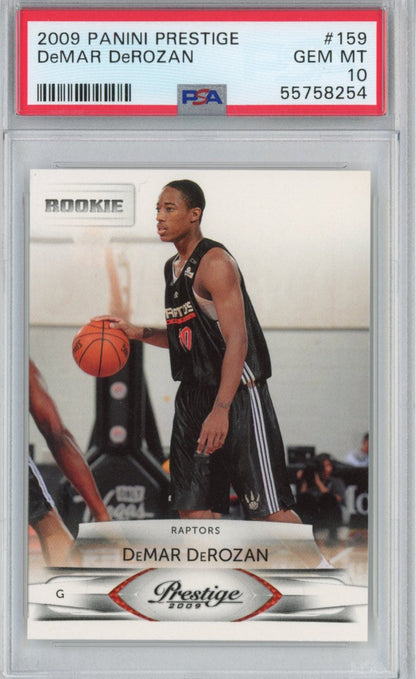 Graded 2009-10 Panini Prestige DeMar DeRozan #159 Rookie RC Basketball Card PSA 10 Gem Mint