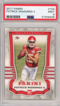 Graded 2017 Panini Patrick Mahomes II #104 Rookie RC Football Card PSA 9 Mint