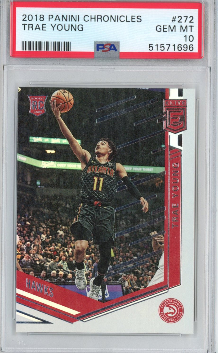 Graded 2018-19 Panini Chronicles Trae Young #272 Rookie RC Basketball Card PSA 10 Gem Mint