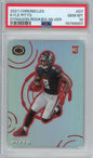 Graded 2021 Panini Chronicles Kyle Pitts #D7 Dynagon Silver Prizm Rookie RC Football Card PSA 10 Gem Mint