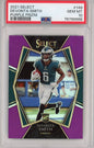 Graded 2021 Panini Select Devonta Smith #149 #/75 Purple Prizm Premier Level Rookie RC Football Card PSA 10