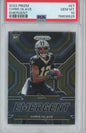 Graded 2022 Panini Prizm Chris Olave #E7 Emergent Rookie RC Football Card PSA 10 Gem Mint