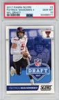 Graded 2017 Panini Score Patrick Mahomes II #2 NFL Draft Rookie RC Football Card PSA 10 Gem Mint