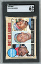 Graded 1968 Topps NL RBI Leaders Aaron Clemente Cepeda #3 Baseball Card SGC 6