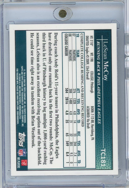 2009 Topps Chrome LeSean McCoy #TC181 Auto Philadelphia Eagles Rookie RC Football Card