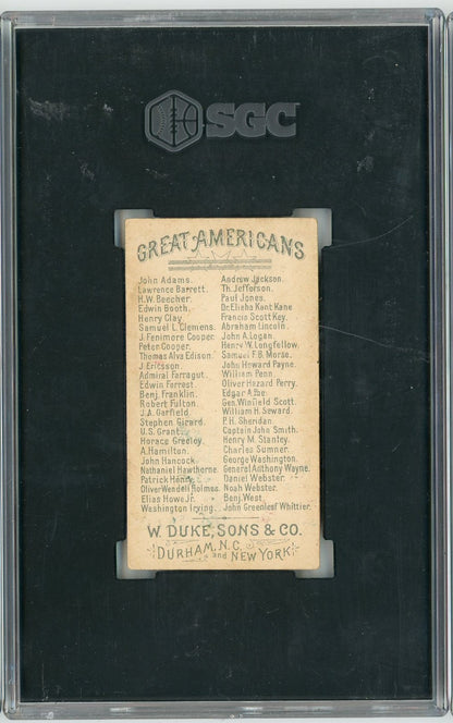 Graded 1888 N76 W. Duke, Sons & Co. Great Americans #OWH Oliver W. Holmes Baseball Tobacco Card SGC 3