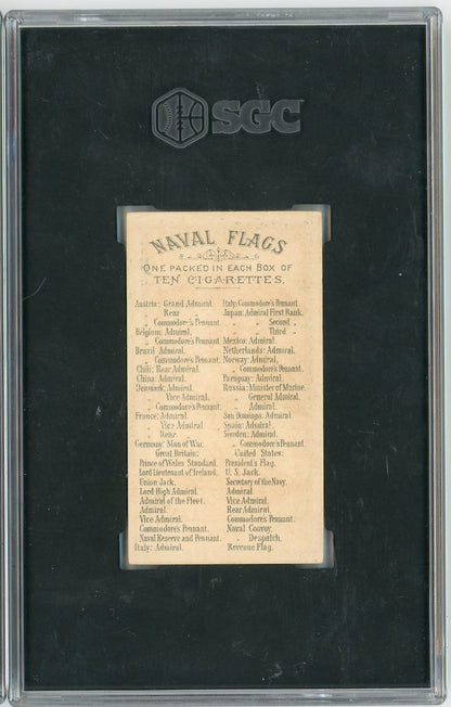 Graded 1886 Allen & Ginter Naval Flags N17 Admiral Great Britain Baseball Tobacco Card SGC 5 Excellent