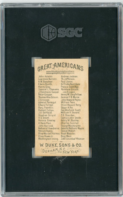Graded 1888 N76 W. Duke, Sons & Co. Great Americans #DANNY Daniel Webster Baseball Tobacco Card SGC 3