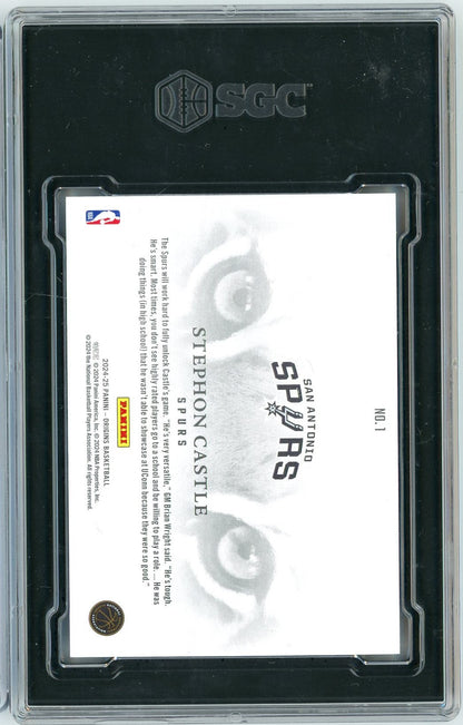 Graded 2024 Panini Origins Stephon Castle #1 Tiger Eyes Case Hit Rookie RC Basketball Card SGC 9.5 Mint+