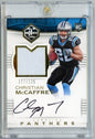 2017 Panini Limited Christian McCaffrey #107 /225 Rookie Patch Auto Rookie RC Football Card