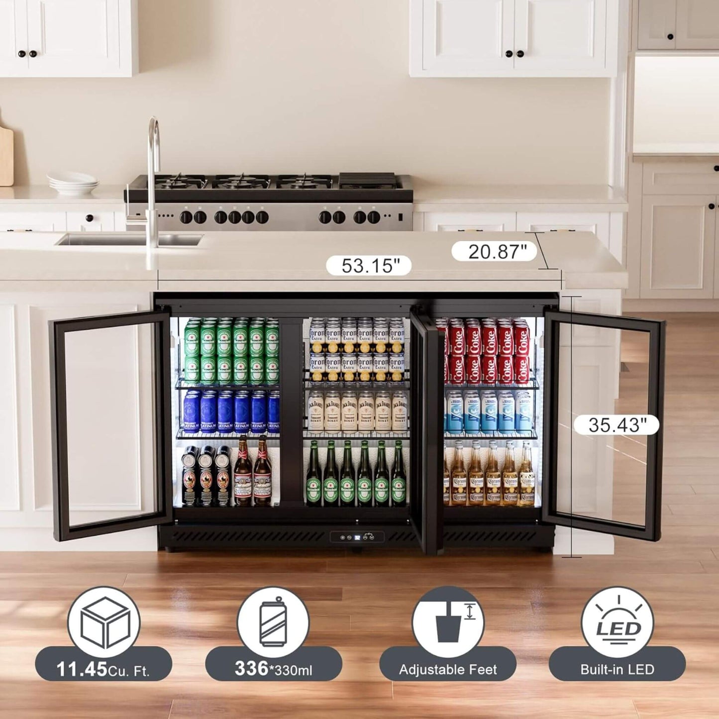 Industrial Freestanding Undercounter Beverage Refrigerator (SAK84019)