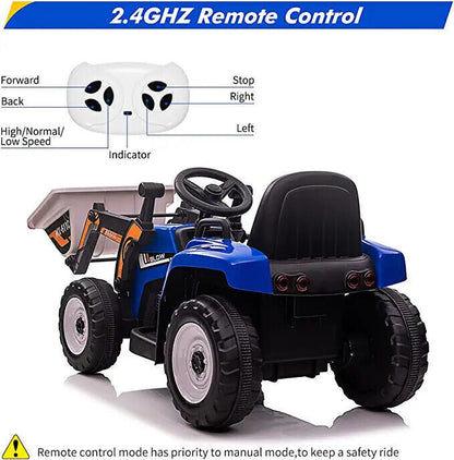 Interactive 12V Kids Excavator Digger Construction Truck Toy with Working Bucket - Perfect Gift for Little Builders