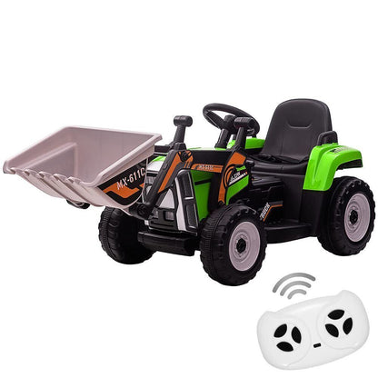Interactive 12V Kids Excavator Digger Construction Truck Toy with Working Bucket - Perfect Gift for Little Builders