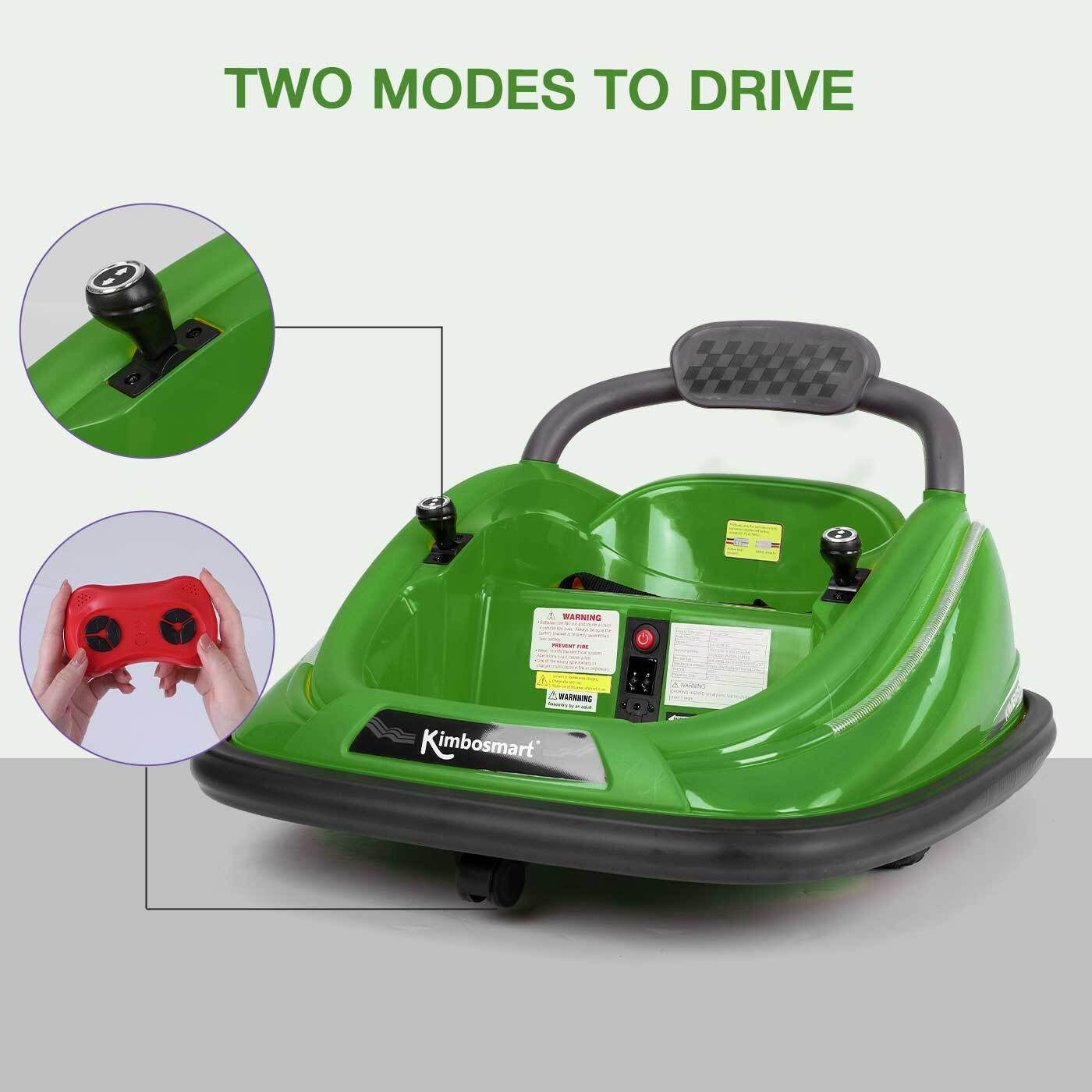 Interactive 6V Bumper Car for Kids with Remote Control, Flashing Lights, Music, and Customizable Stickers