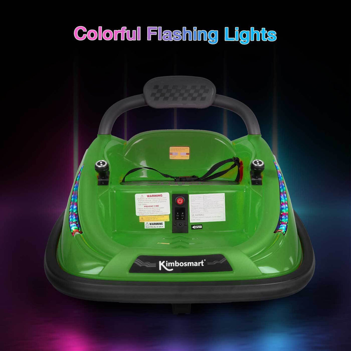 Interactive 6V Bumper Car for Kids with Remote Control, Flashing Lights, Music, and Customizable Stickers - Perfect Gift for Creative Playtime
