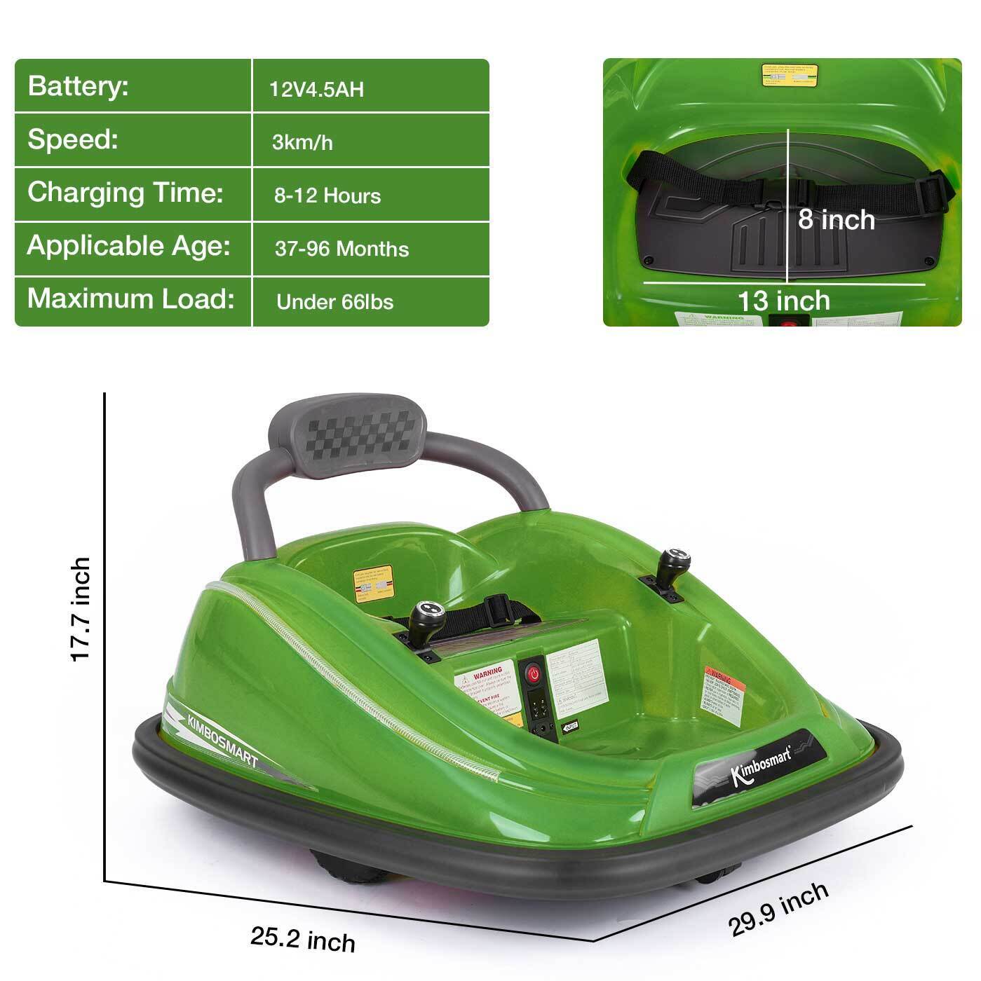 Interactive 6V Bumper Car for Kids with Remote Control, Flashing Lights, Music, and Customizable Stickers - Perfect Gift for Creative Playtime