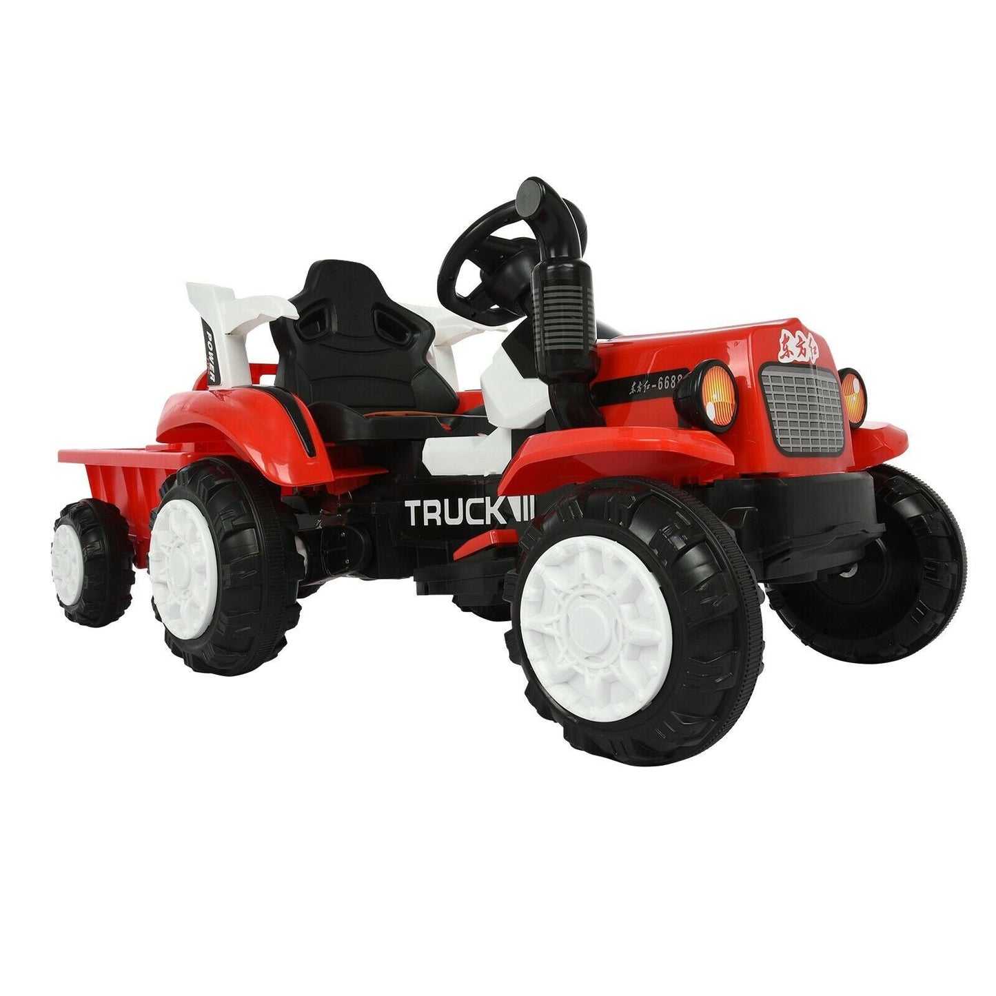 Fun and Functional Children's Electric Tractor Scooter with Detachable Trailer - Perfect for Playtime!