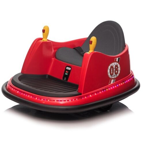 Interactive LED Bumper Car for Kids and Toddlers with Remote Control - Red