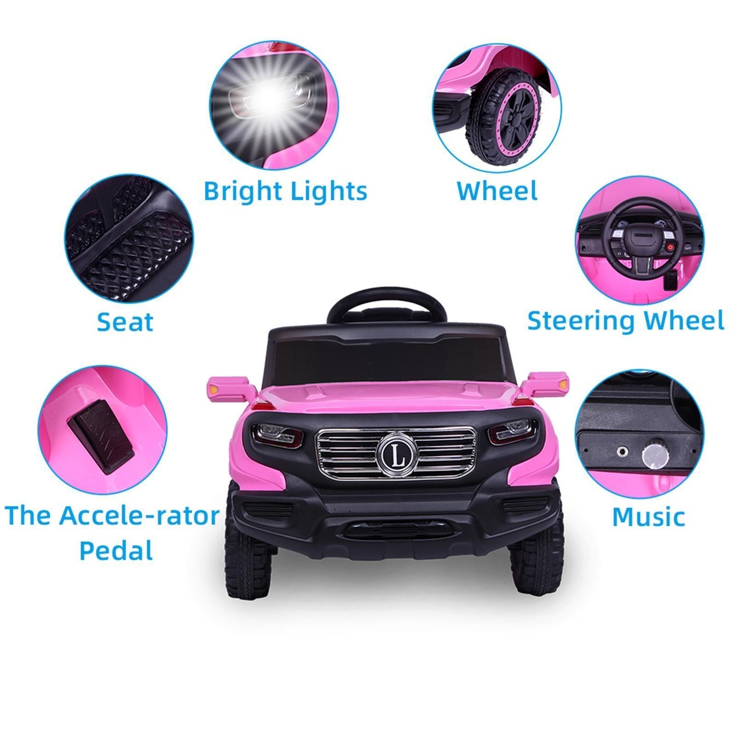 Interactive Ride-On Car for Kids with Music, Lights, and Remote Control - A Safe and Fun Electric Toy Gift