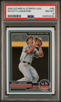 Graded 2023 Panini Stars & Stripes USA Wyatt Langford #85 Rookie RC Baseball Card PSA 8 Near Mint