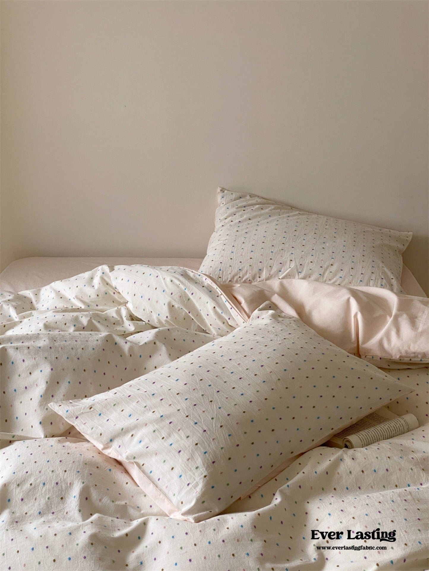 Iris Polka Dot Jacquard Bedding Set