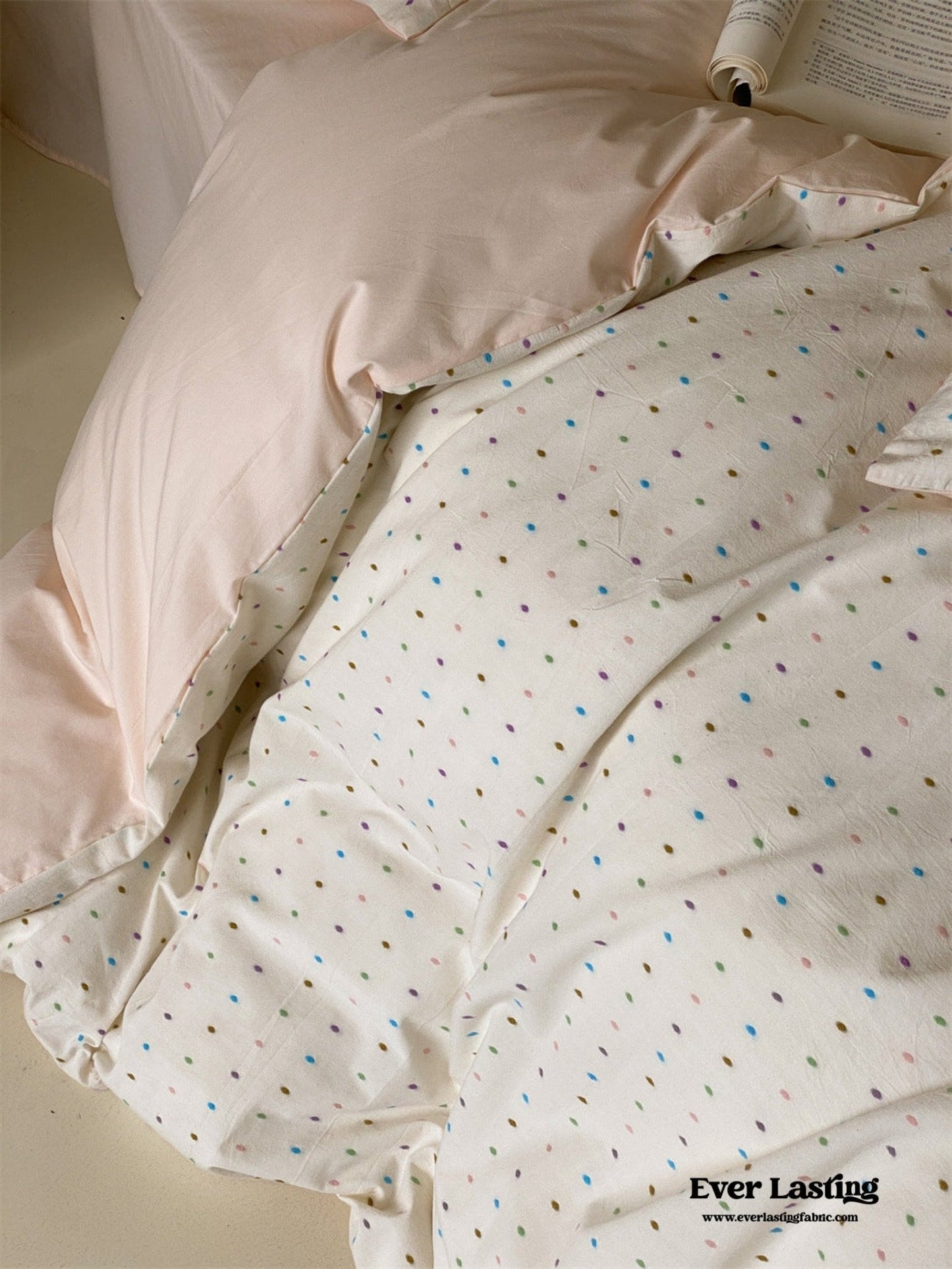 Iris Polka Dot Jacquard Bedding Set