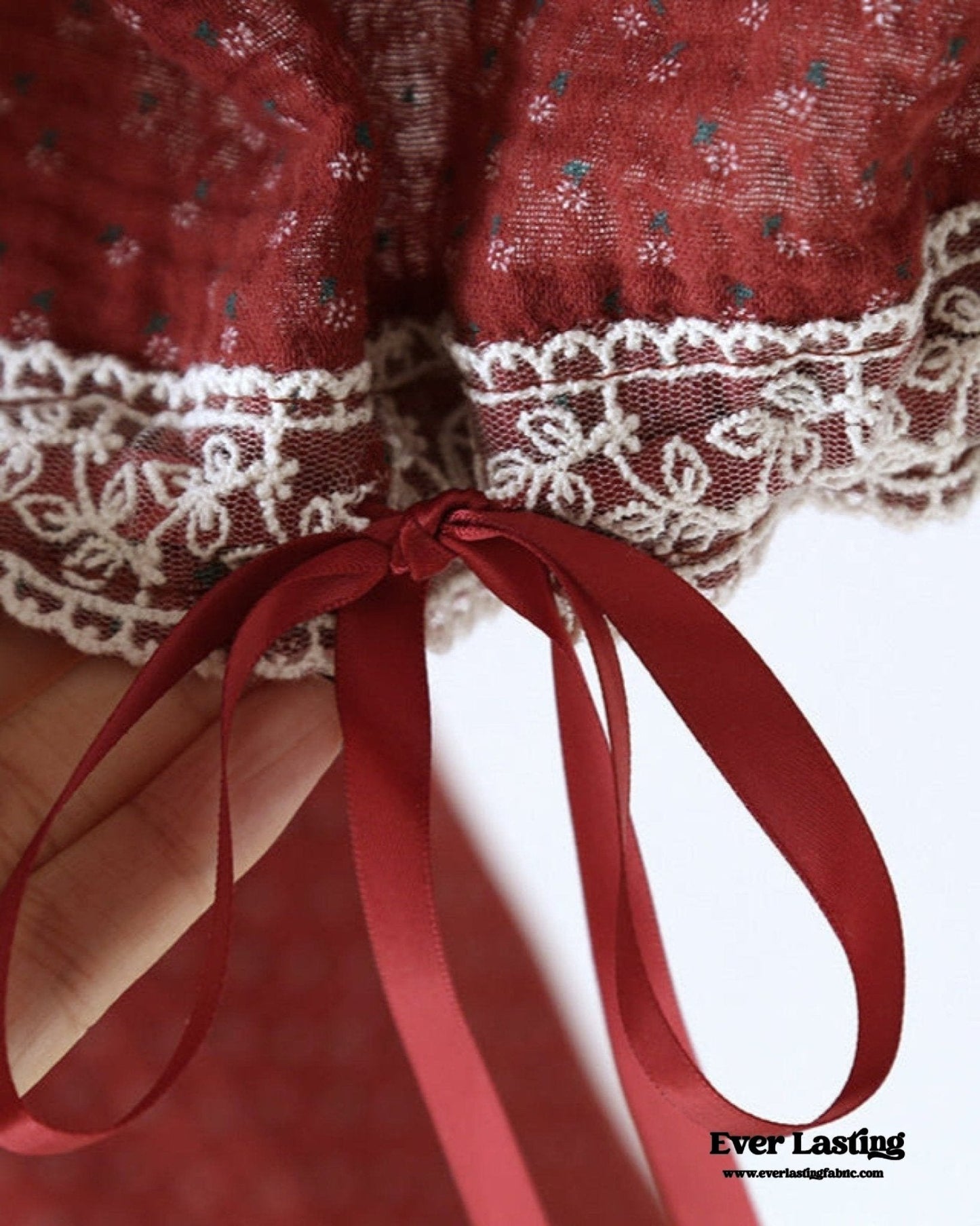 Ivy Red Floral Ruffled Pajama Set / Dress