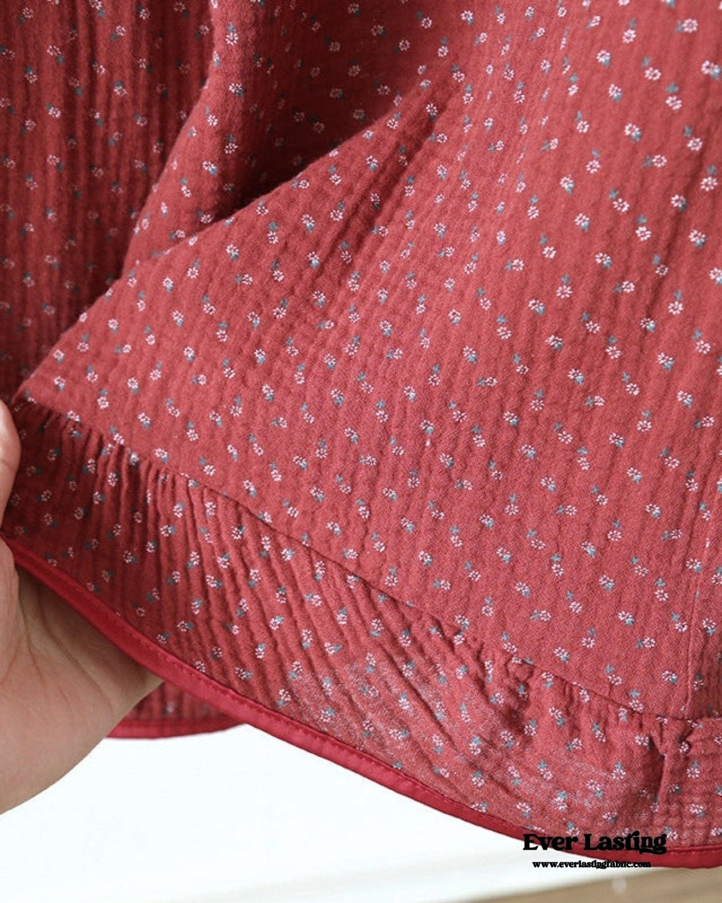 Ivy Red Floral Ruffled Pajama Set / Pullover