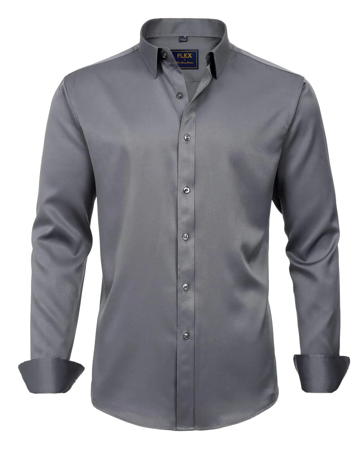 J.VER Boy's Long Sleeve Dress Shirts Solid Stretch Wrinkle-Free Shirt Kids Casual Button Down Shirts Navy Blue 6 Years - # BOAA11510017