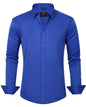 J.VER Boy's Long Sleeve Dress Shirts Solid Stretch Wrinkle-Free Shirt Kids Casual Button Down Shirts Navy Blue 6 Years - # BOAA11510017