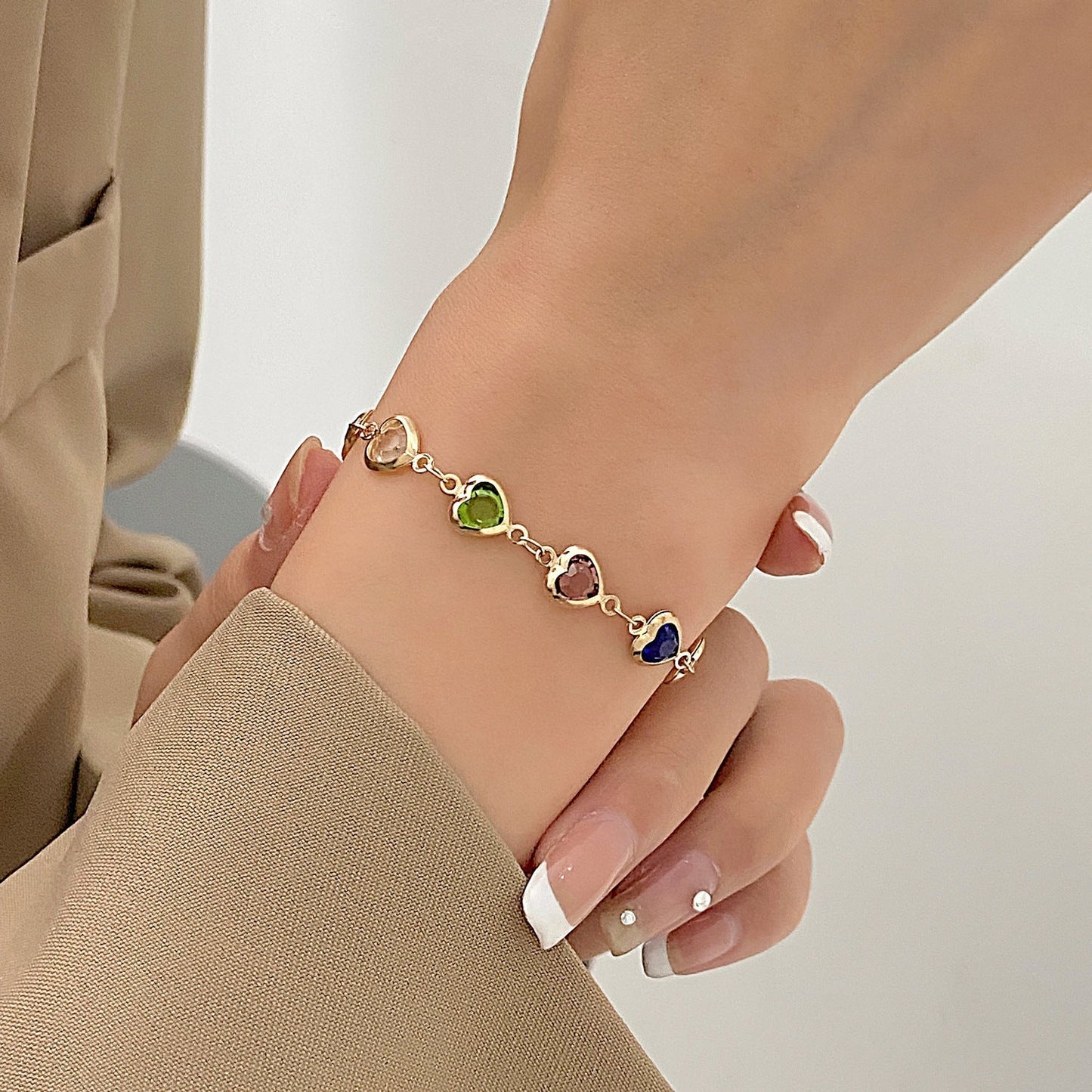 Colorful Geometric Heart Candy Jewelry Set