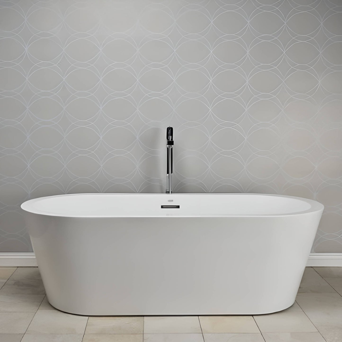 Jacuzzi Celeste 70-Inch Freestanding Ergonomic Soaking Tub [JCEF7032BCXXXXW/G] (SAK50243)